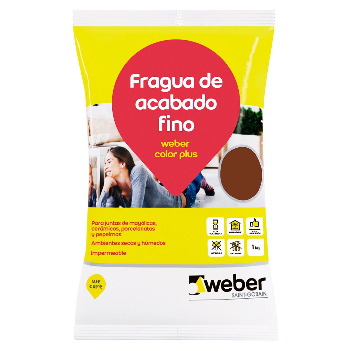 WEBER - Fragua para Cerámicas o Porcelanatos Weber Ferrico 1kg