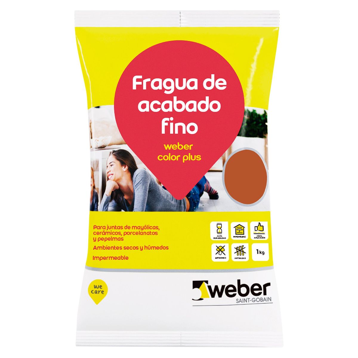 WEBER - Fragua para Cerámicas o Porcelanatos Weber Terracota 1kg