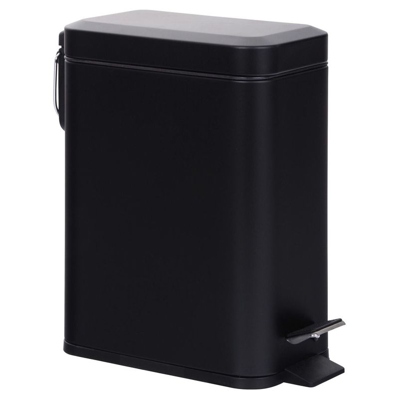 JUST HOME COLLECTION - Papelera con Pedal 6 litros Negra