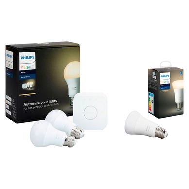 Hue Kit de Inicio Luz Clida 2 Focos Inteligentes + Bridge + Foco Inteligente Luz Clida