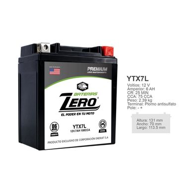 Batera Moto YTX7L-BS