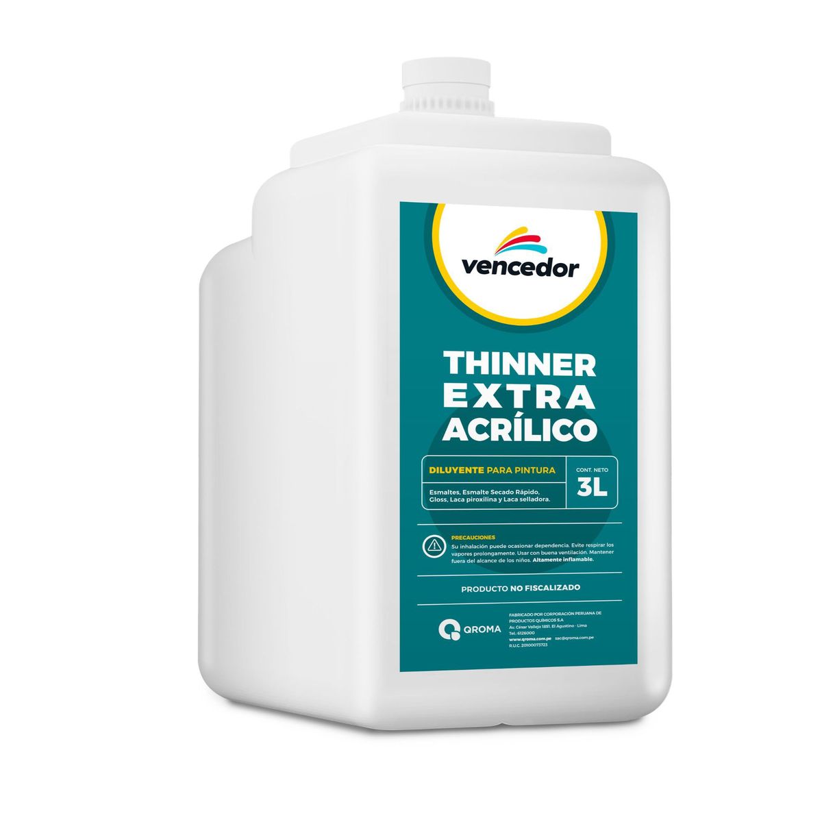 VENCEDOR - Thinner Extra Acrílico 3L