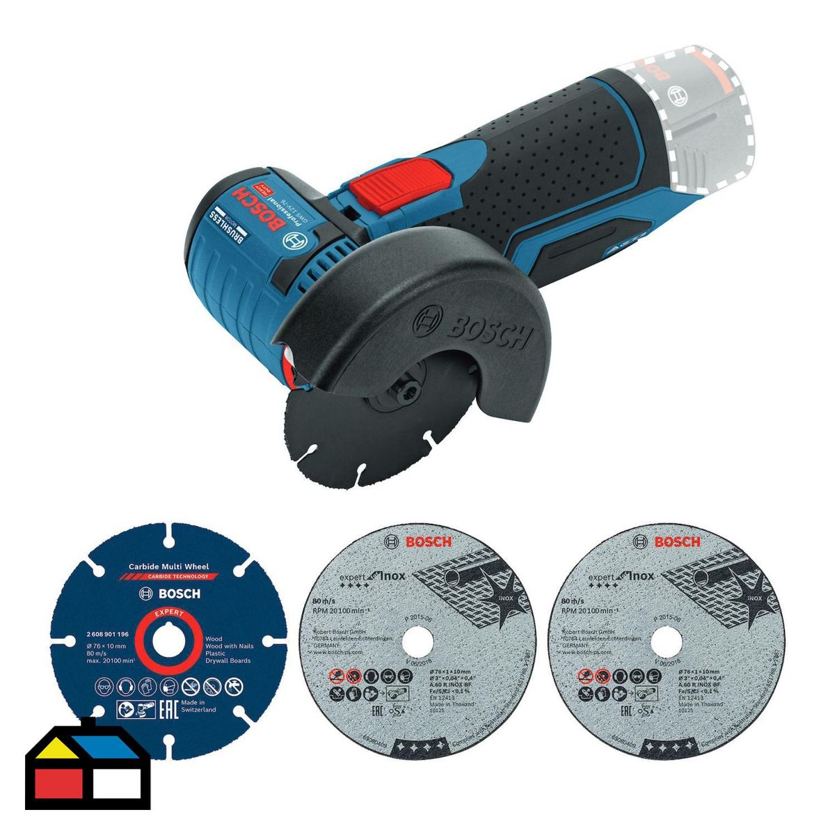 BOSCH - Multicortadora inalámbrica Bosch 12V de 3" GWS 12V-76 (Sin batería)