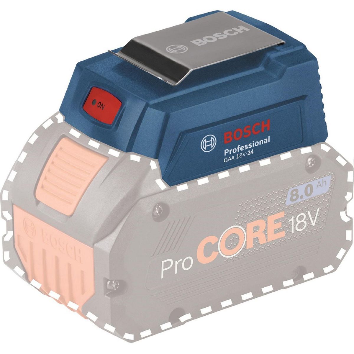 BOSCH - Adaptador De Cargador Portátil Inalámbrico USB GAA 18V-24 Bosch