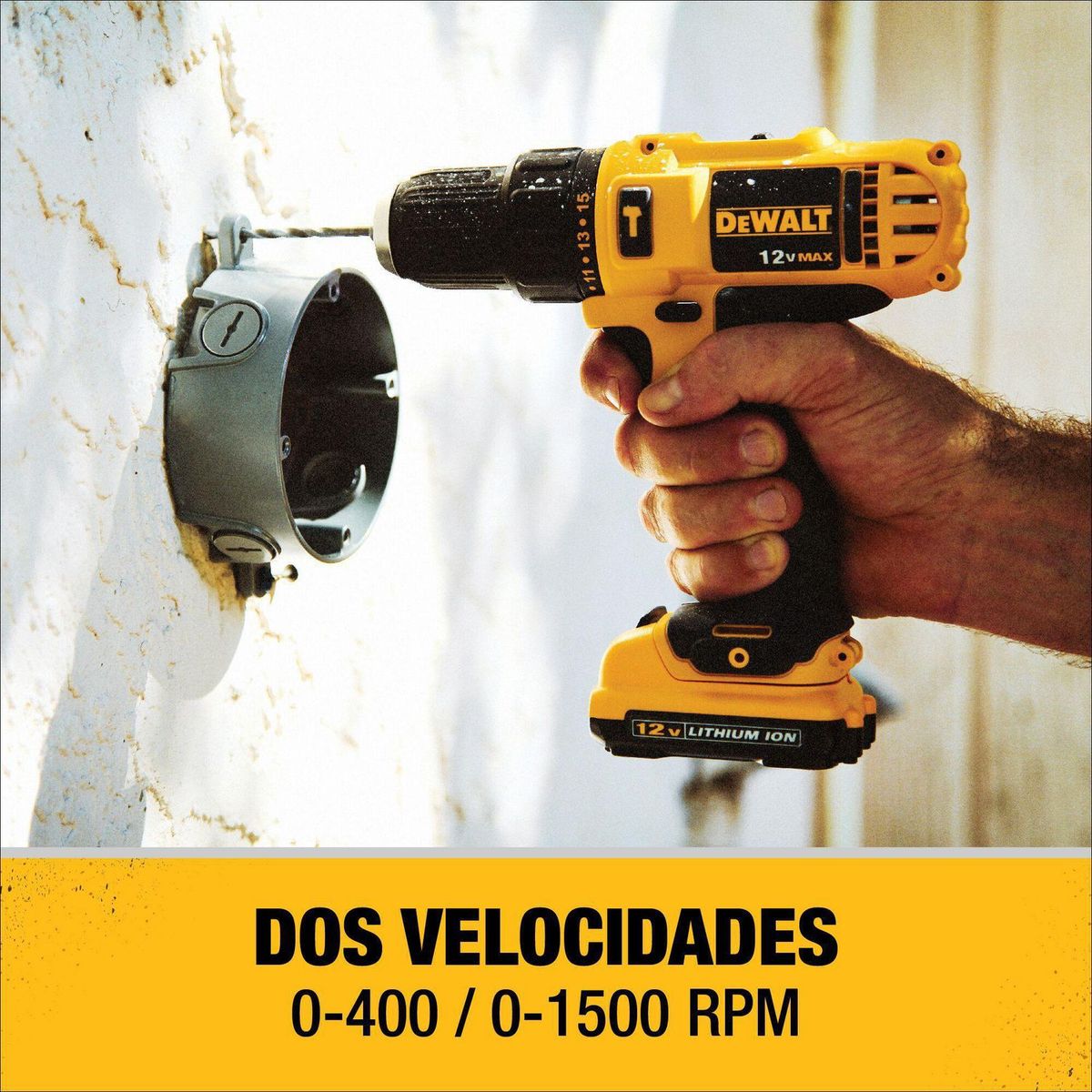 DEWALT - Taladro Percutor Inalámbrico Dewalt 3/8" 12V + Atornillador de Impacto Dewalt 1/4" 12V DCK202C2