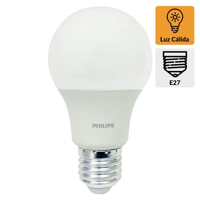 PHILIPS - Foco LED EcoHome 4W E27 G45 Luz Cálida