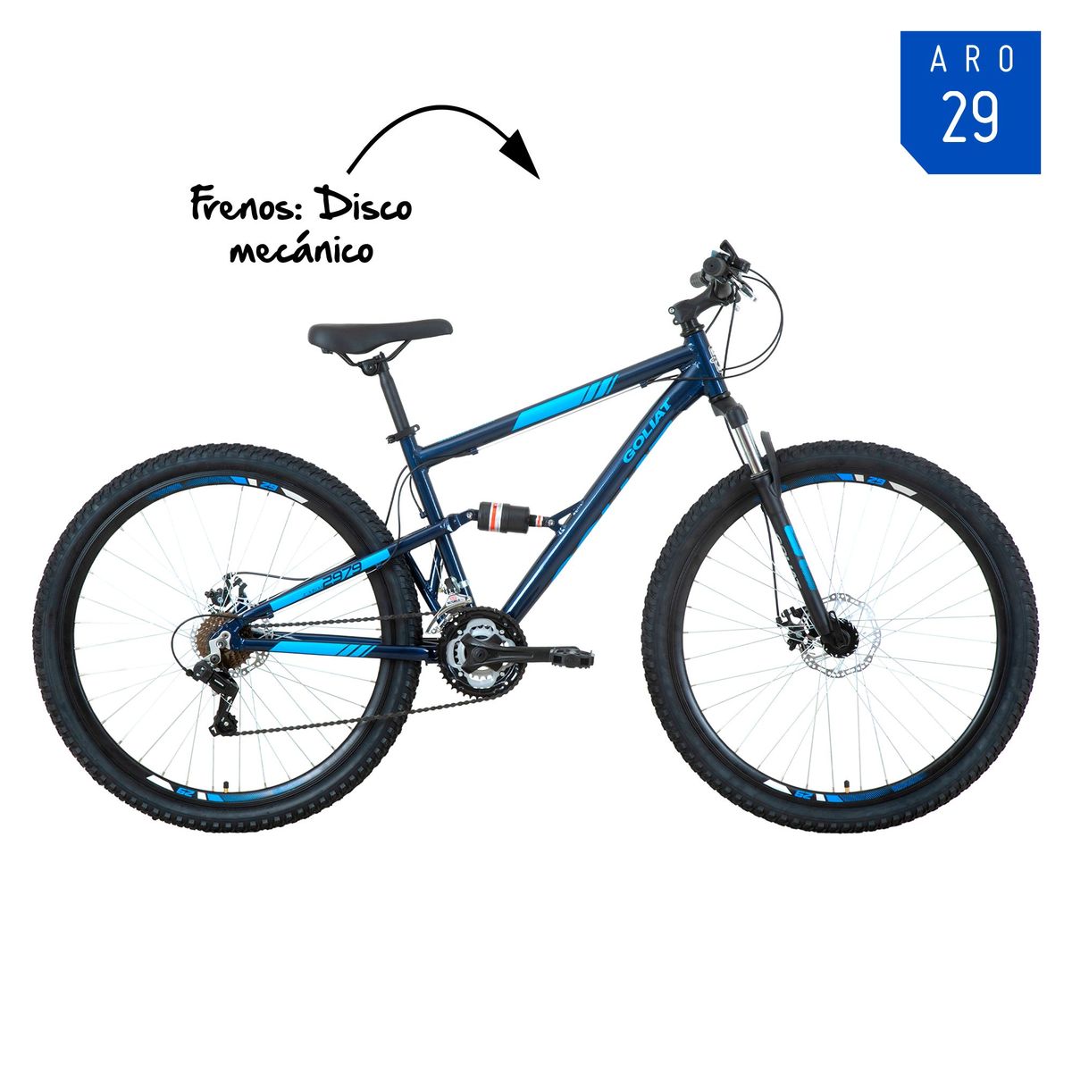 GOLIAT - Bicicleta Montañera Sierra Alux Aro 29 Negro