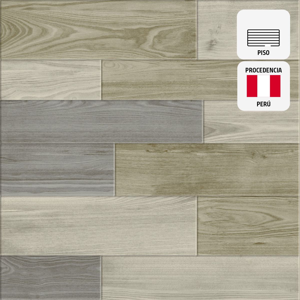 CELIMA - Gres porcelánico rectificado Marrón 60x60 Maderadas Mate 1.44 m2