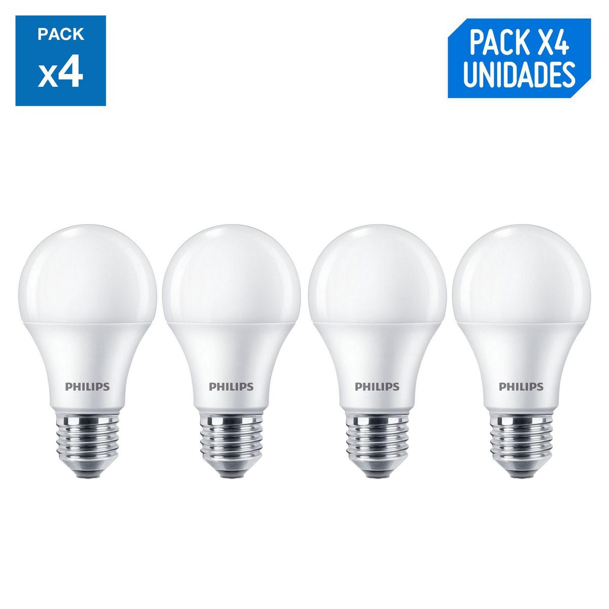PHILIPS - Pack x4 Foco LED Ecohome 10W Luz Cálida