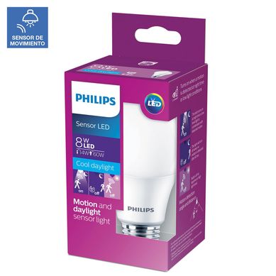 Foco Led con Sensor 8W E27 Luz Fra