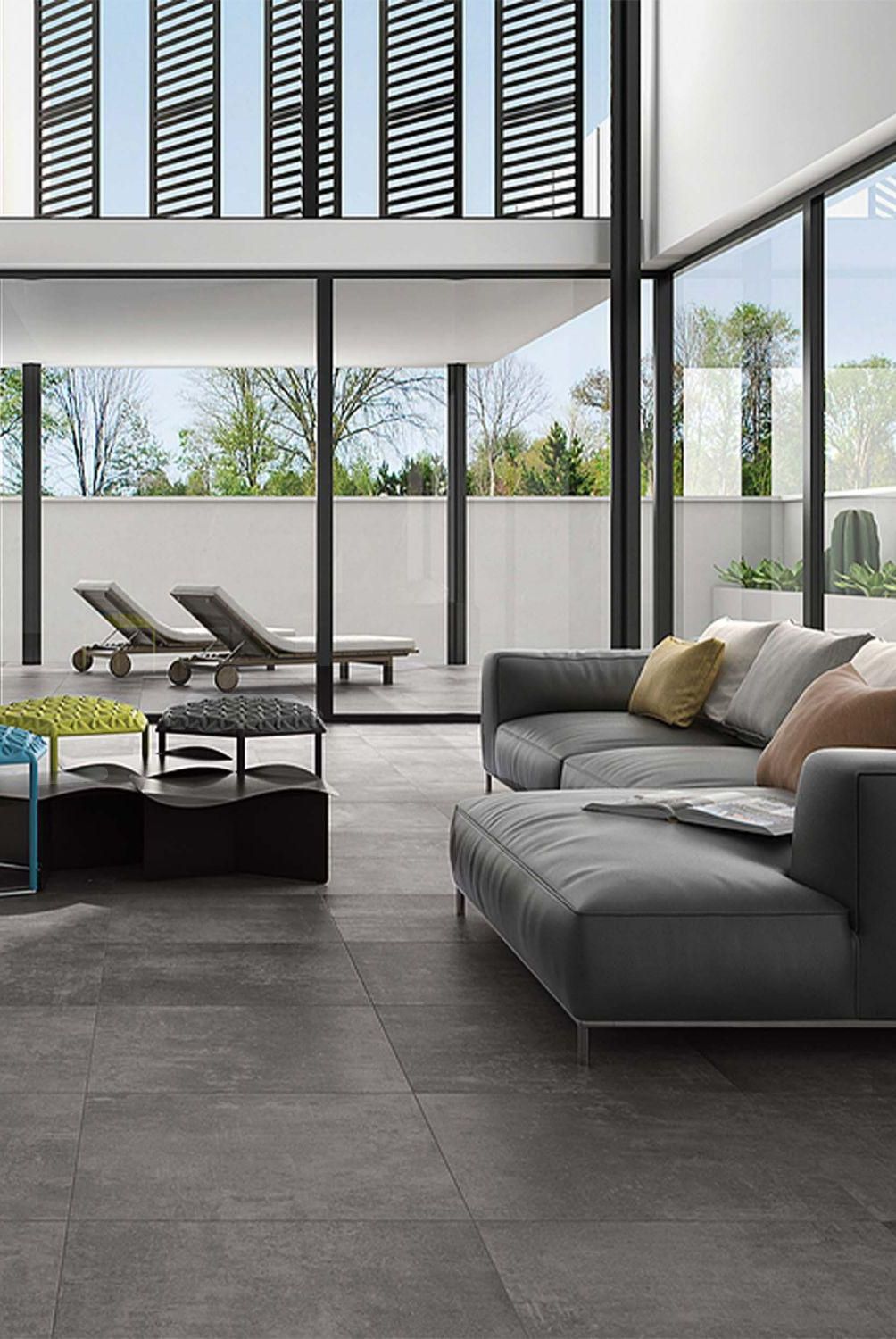 KLIPEN - Porcelanato Negro Cementicio 60x60cm 1.44m2 Always