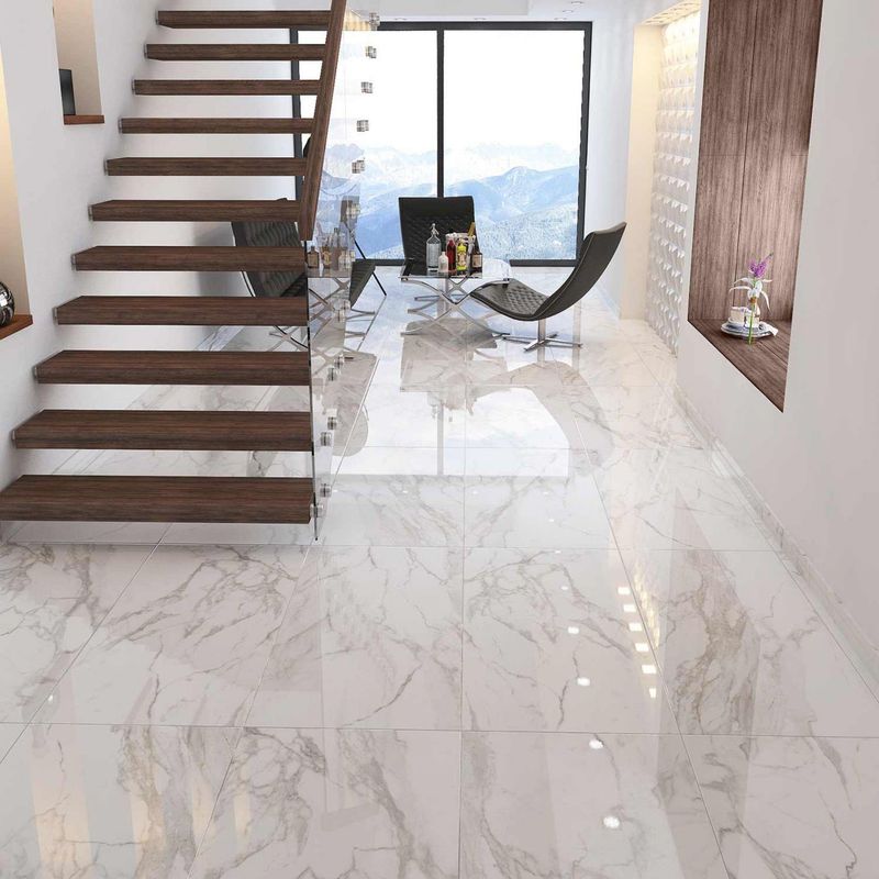 KLIPEN - Porcelanato Blanco 60x60 Marmoladas Brillante 1.44 m2