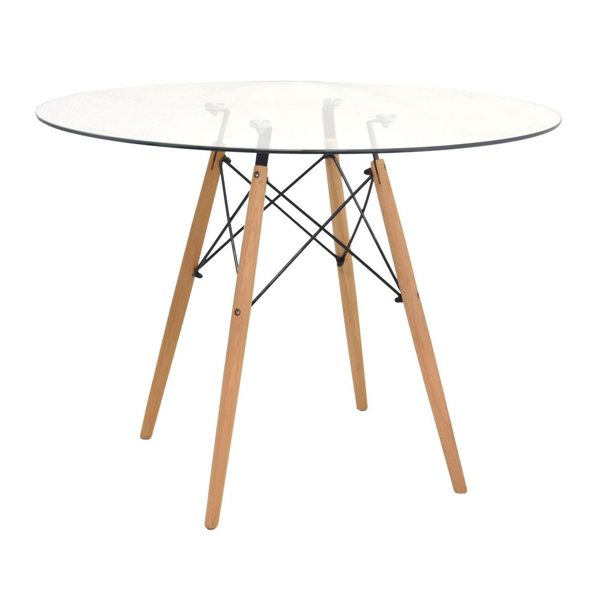 BONNO - Mesa de Comedor Vidrio Eames