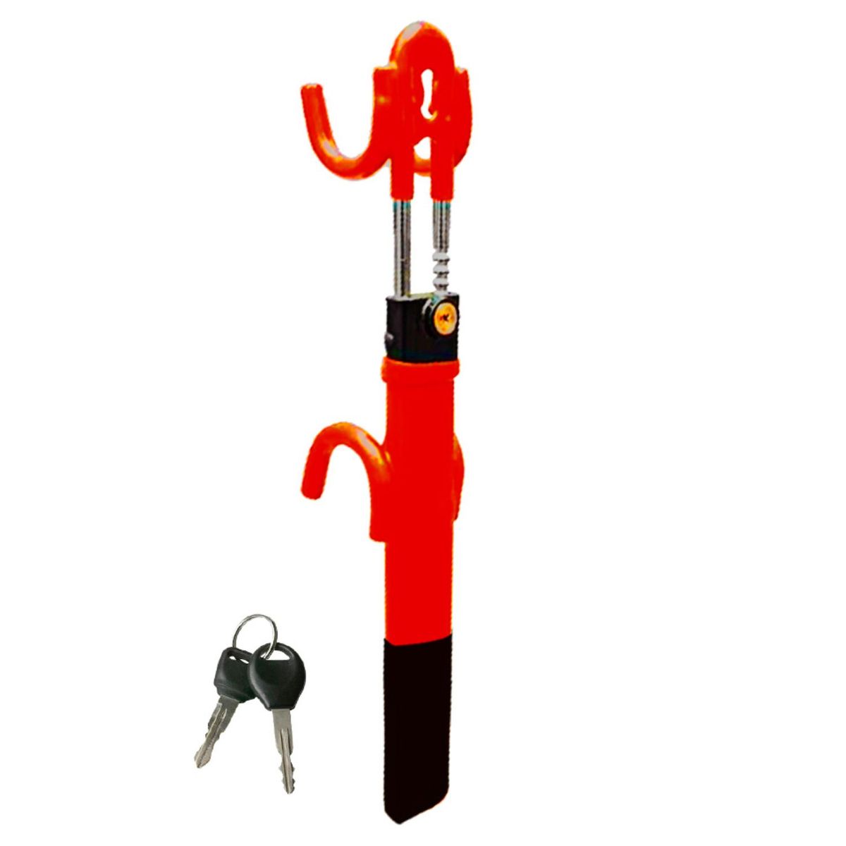 SAFARI - Seguro de Timón Barra Solido Rojo