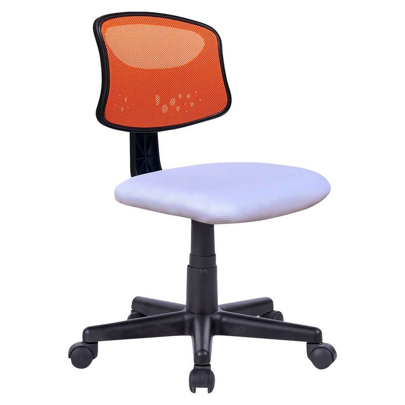 ZIYAZ - Silla Giratoria York Naranja/Blanco