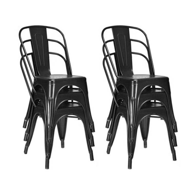 ZIYAZ - Pack De 6 Sillas Vintage Negro