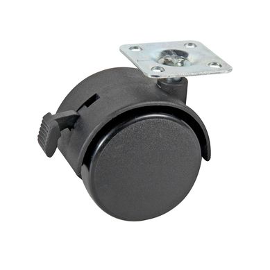 Garrucha Nylon Plataforma con Freno 50 mm.
