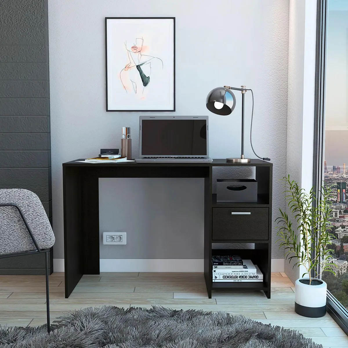 TUHOME - Escritorio Wengue Melamina Office 12