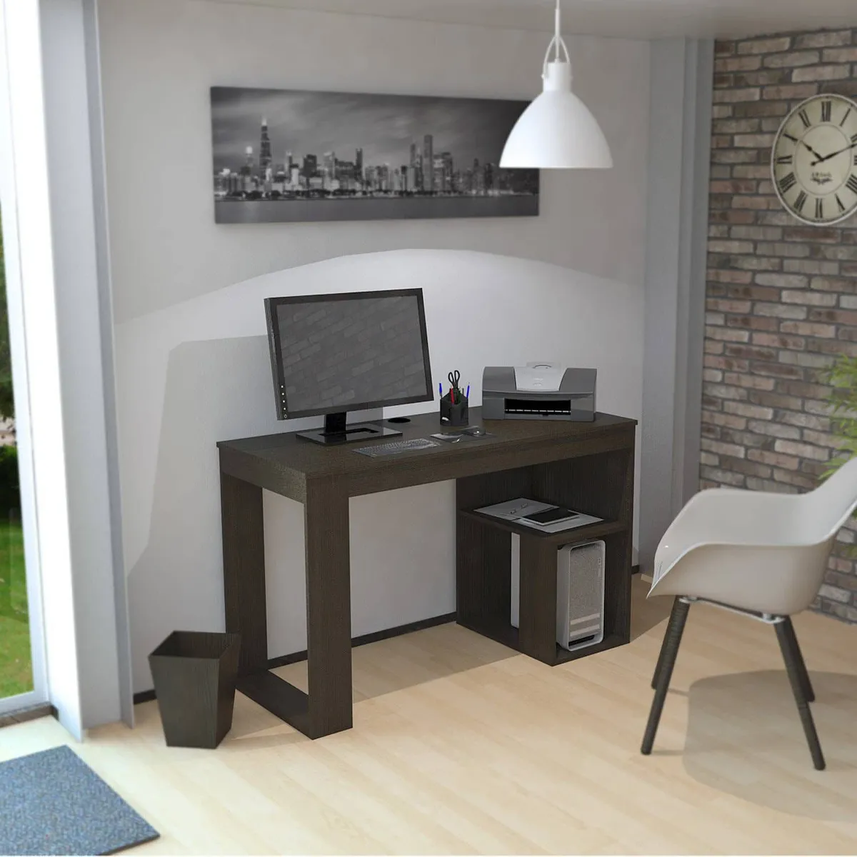 TUHOME - Escritorio Wengue Melamina Astana