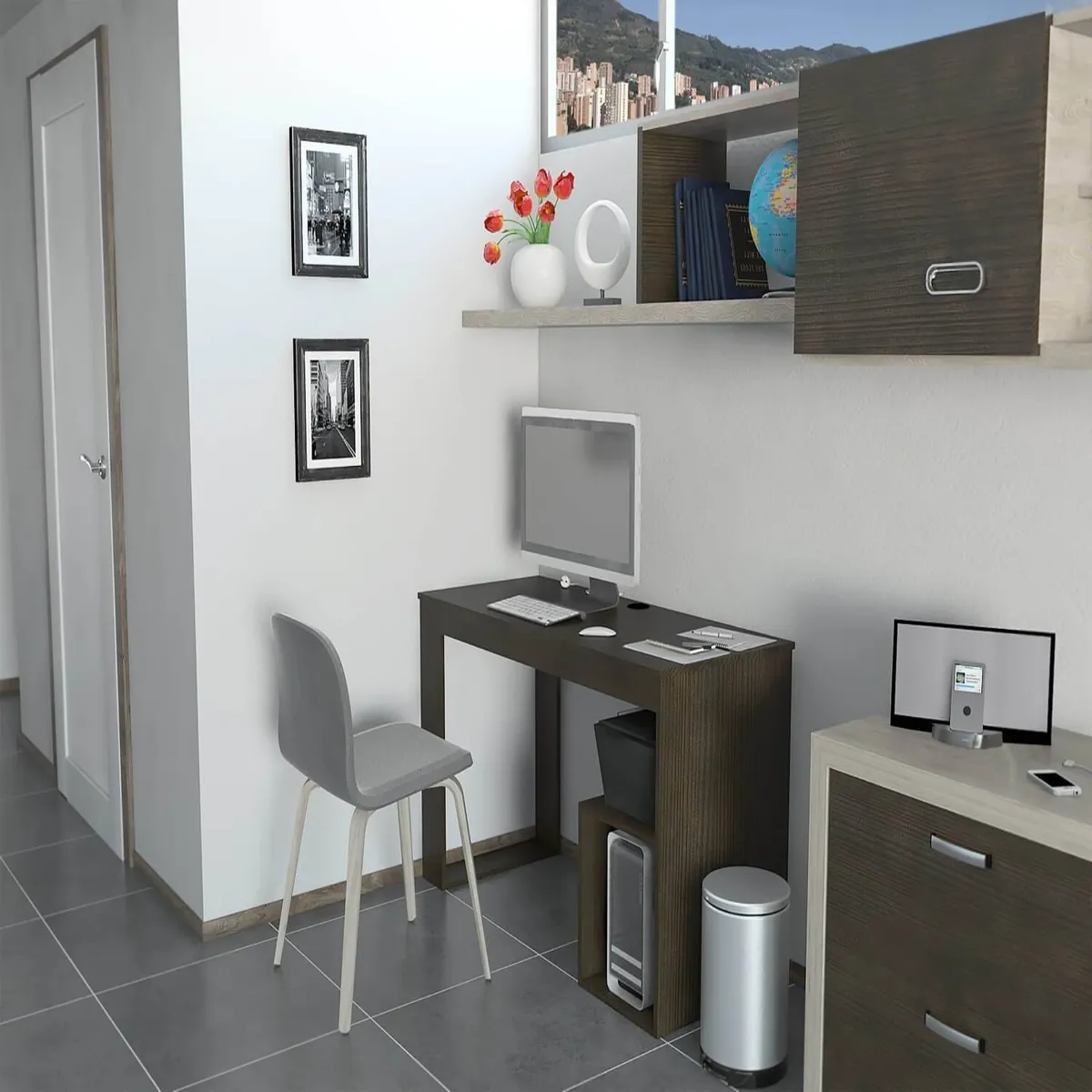 TUHOME - Escritorio Wengue Melamina Astana