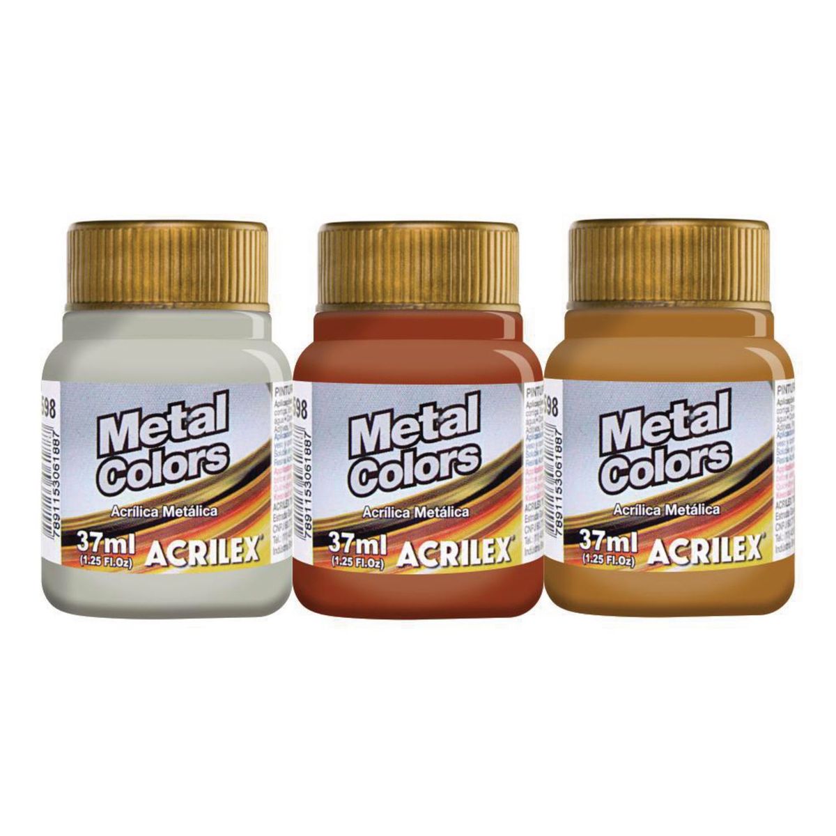 ACRILEX - Pack x3 Pintura para Metal