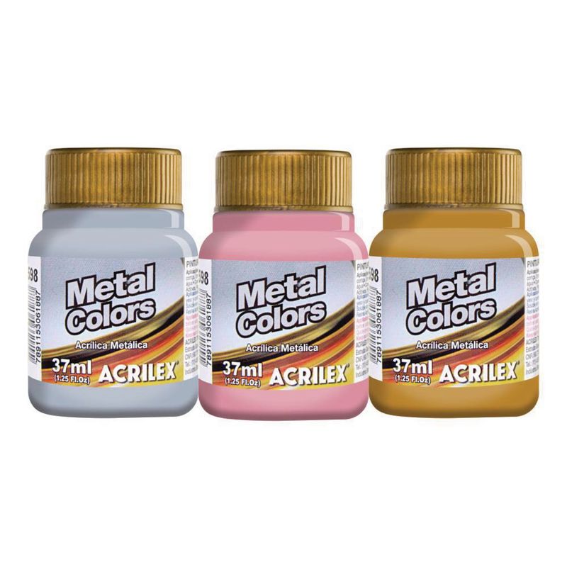 ACRILEX - Pack x3 Pintura para Metal