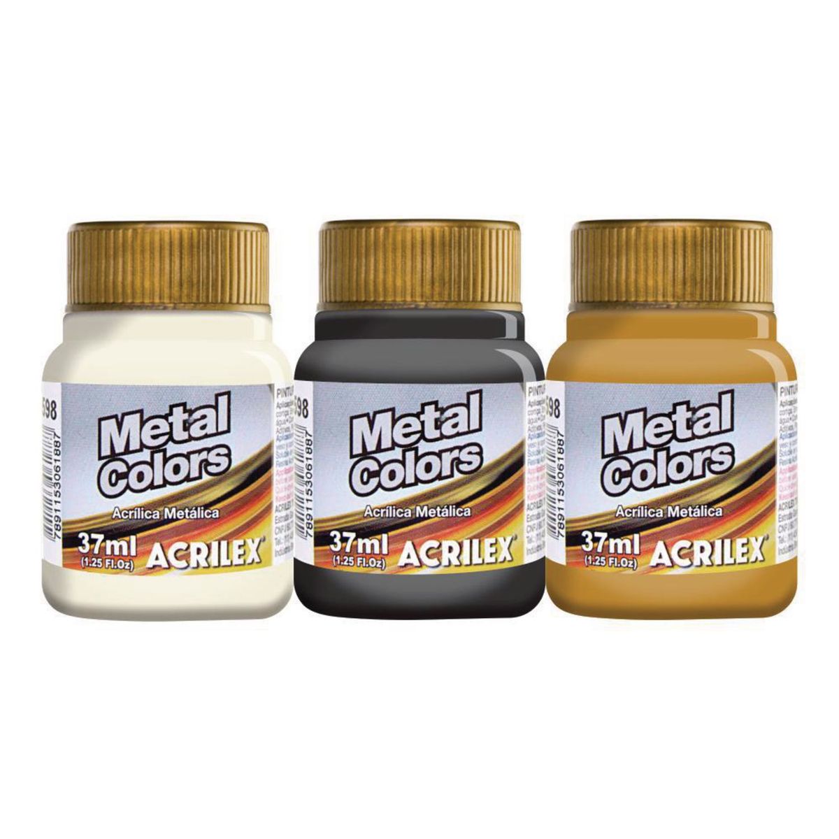 ACRILEX - Pack x3 Pintura para Metal