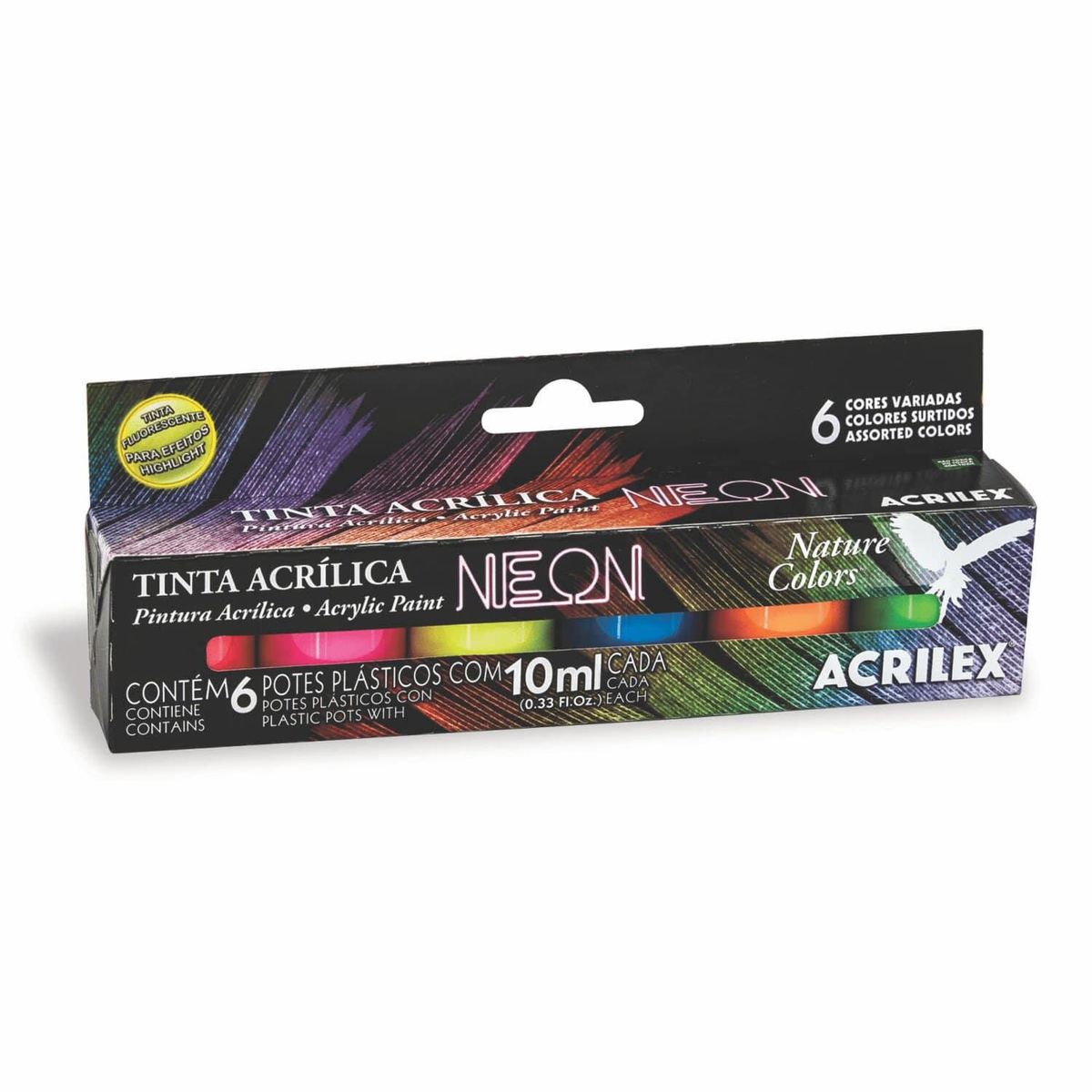 ACRILEX - Pintura Acrílica Neón Caja x6