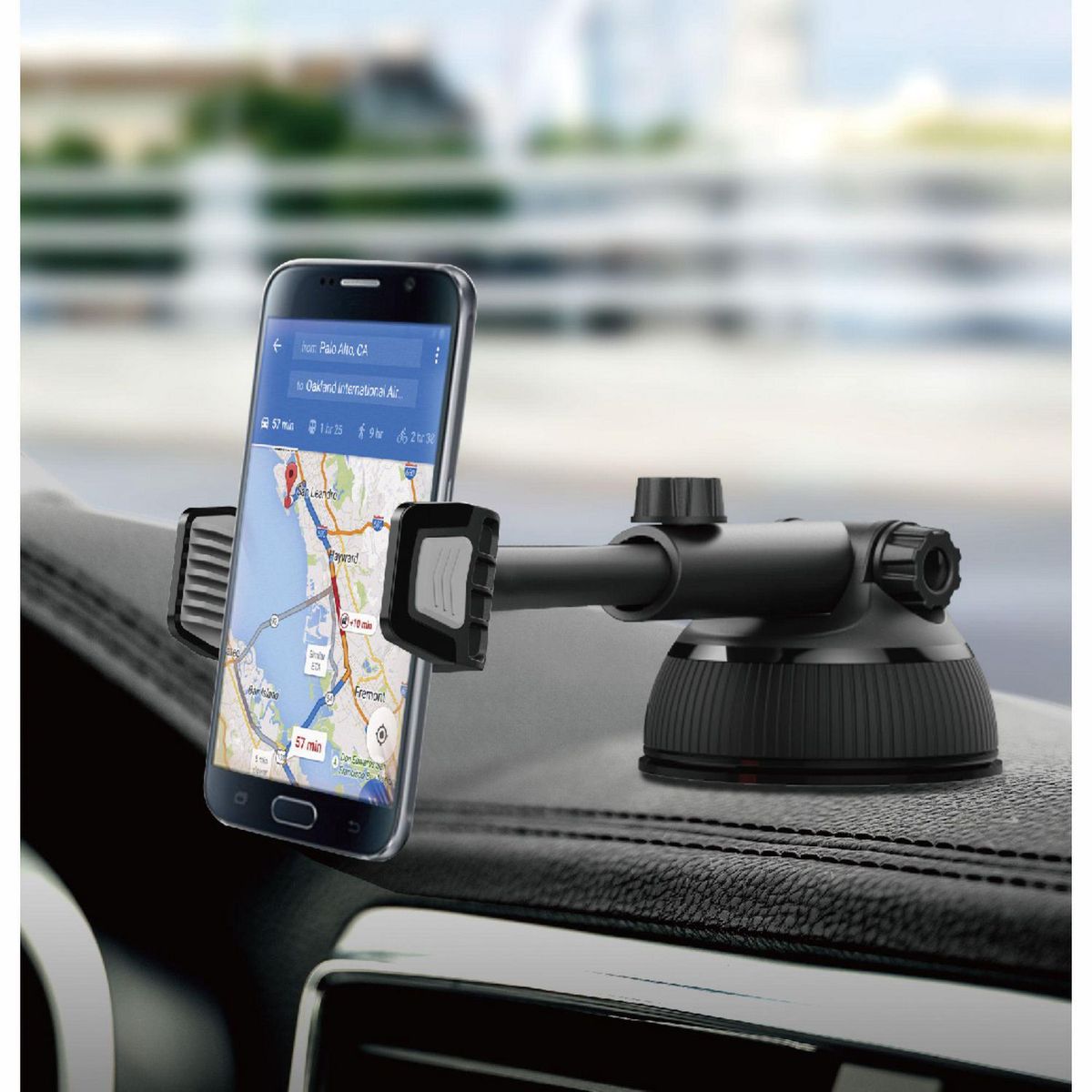 DAIRU - Porta Celular para Auto de Succión Extensible