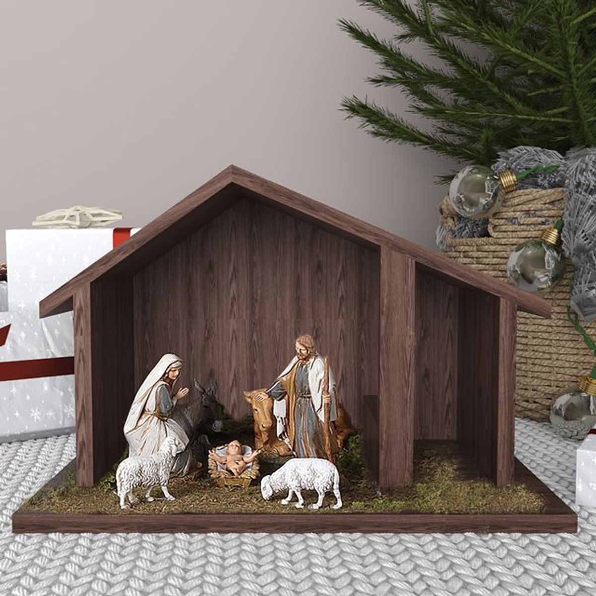 LUCANAS FURNITURE - Pesebre Navideño de Melamina