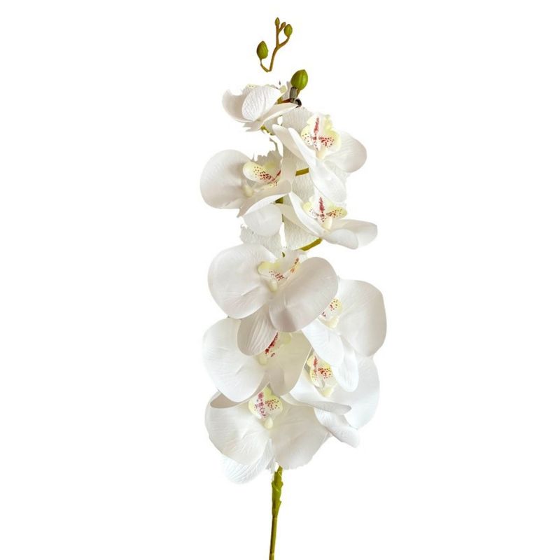  - Orquidea Artificial de Silicona Blanco