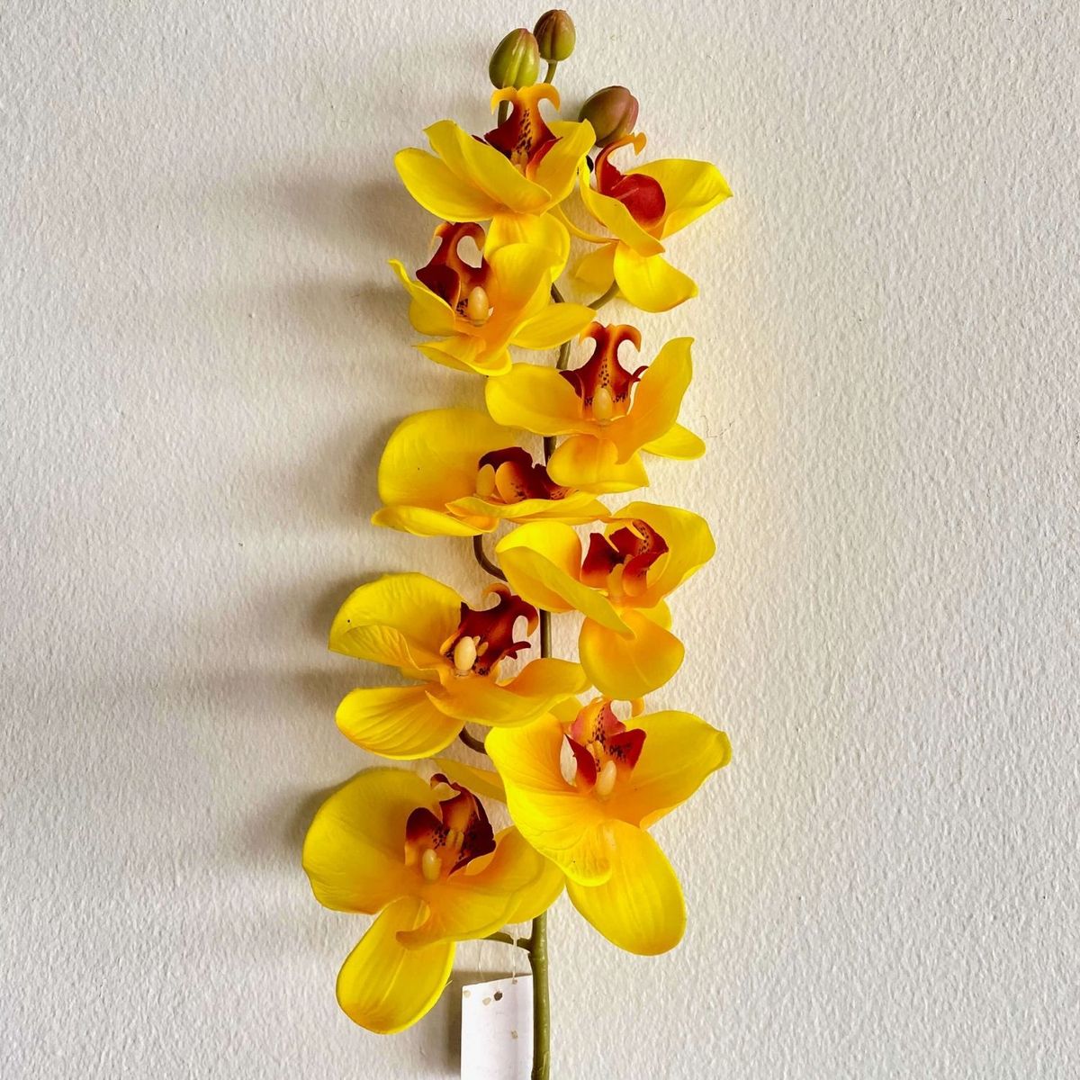 GENERICO - Orquidea Artificial de Silicona Amarillo