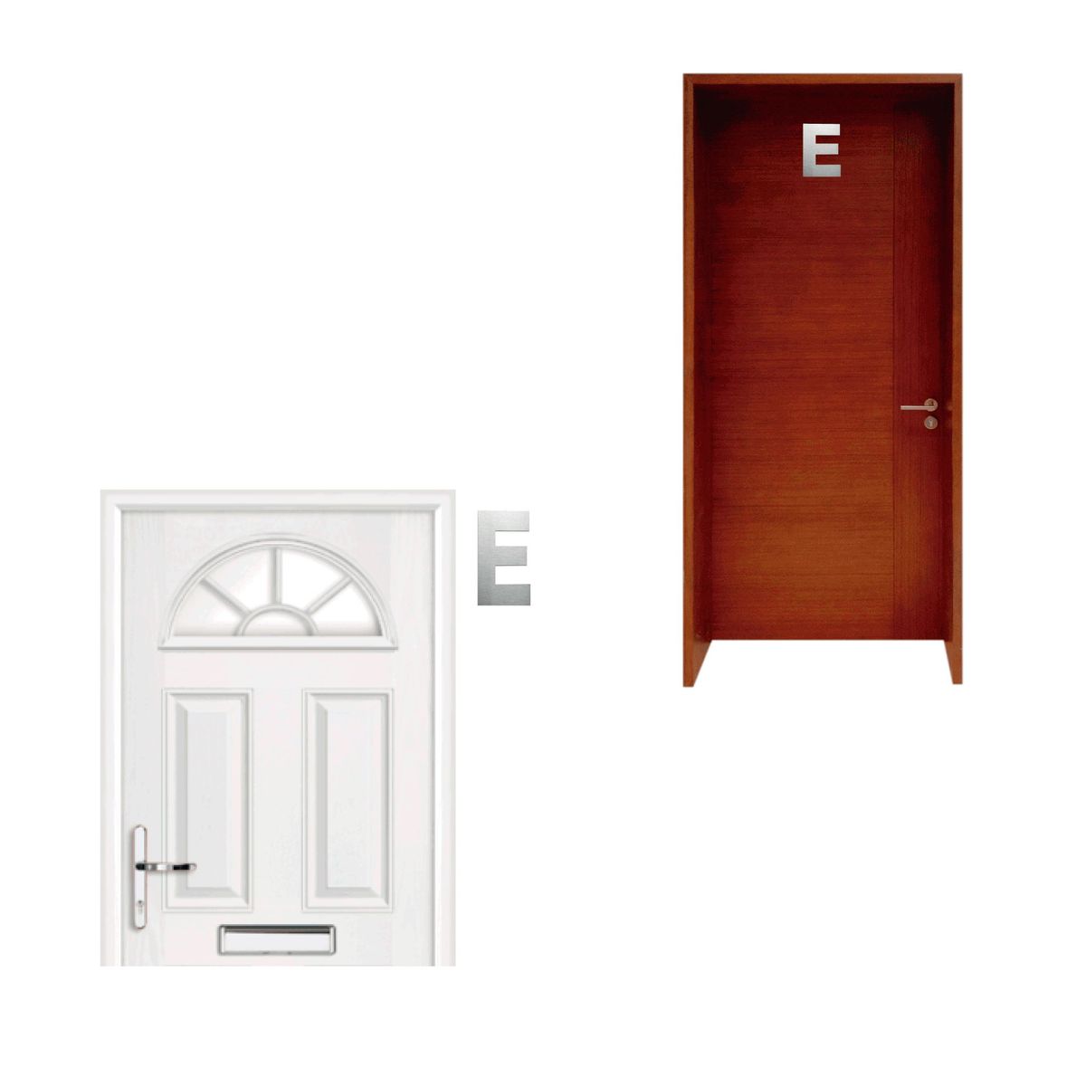 FIXSER - Letra E Metálica Negro