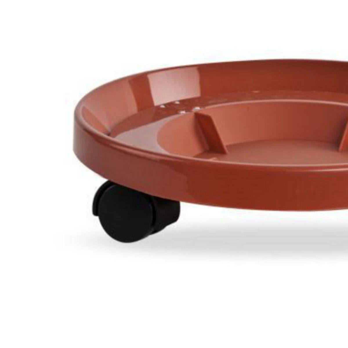 REYPLAST - Porta Macetas con ruedas Super Forte #12 Café 24.9x8.1cm