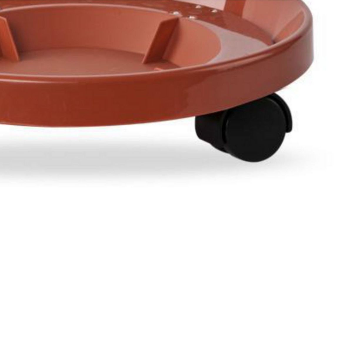 REYPLAST - Porta Macetas con ruedas Super Forte #14 Café 34.7x8.1cm