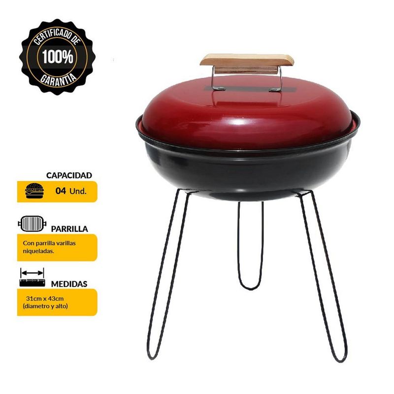 MR GRILL - Parrilla Portátil  Mini Grill 43x31cm