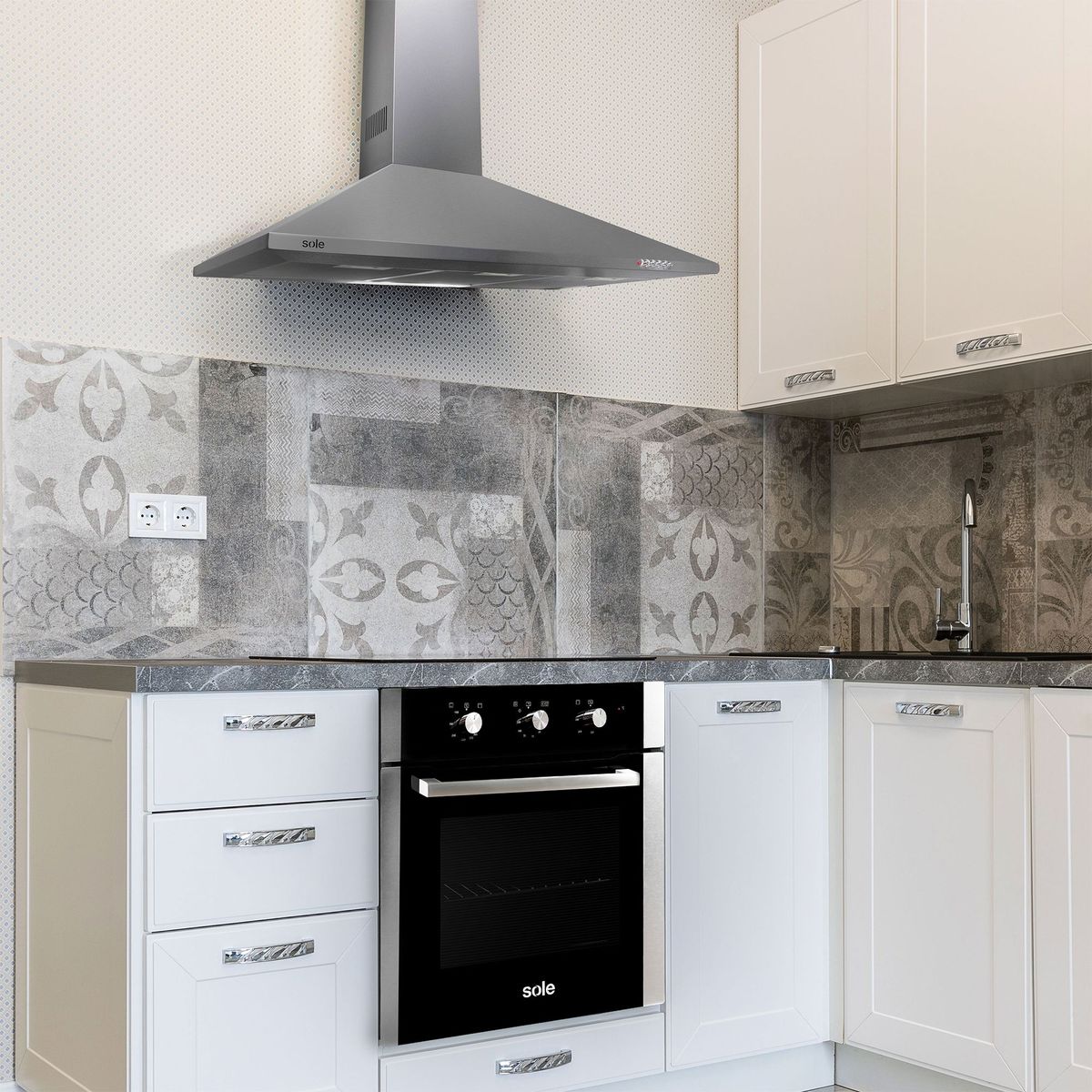 SOLE - Campana Extractora Sole 60cm Prisma TURE85CO Inox