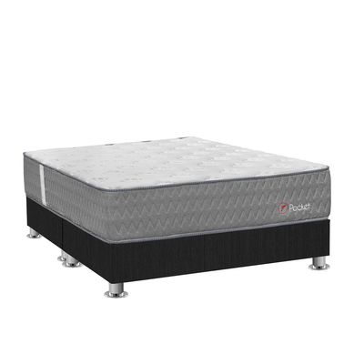 Cama Americana Pocket Forli Queen + Colchn + 2 Almohadas + Protector