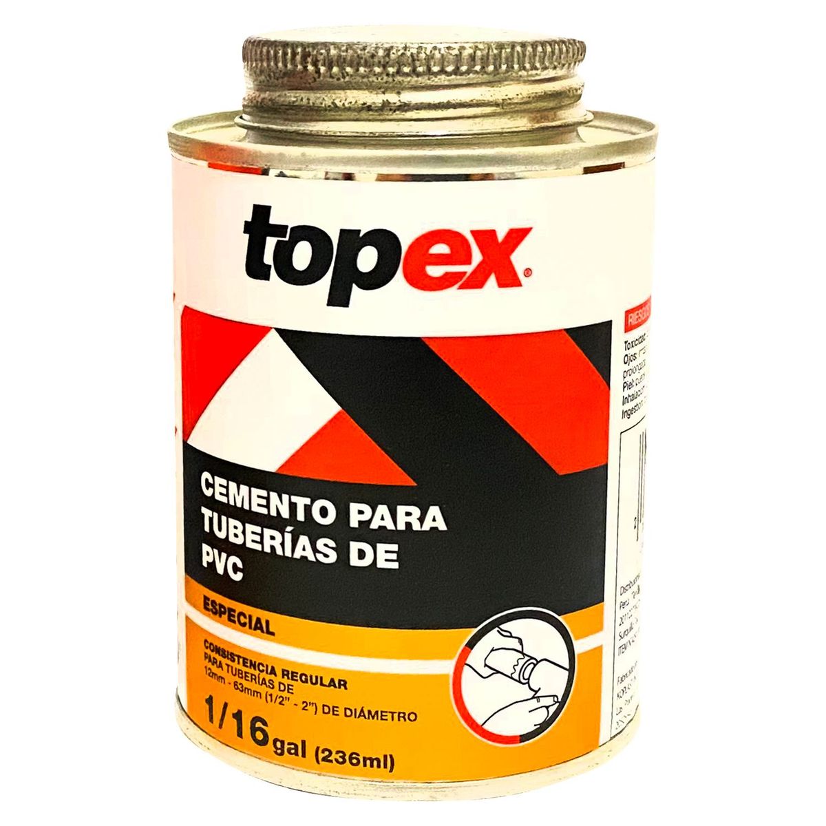 Pegamento para PVC Topex Dorado 8 oz, marca TOPEX - Foto Principal