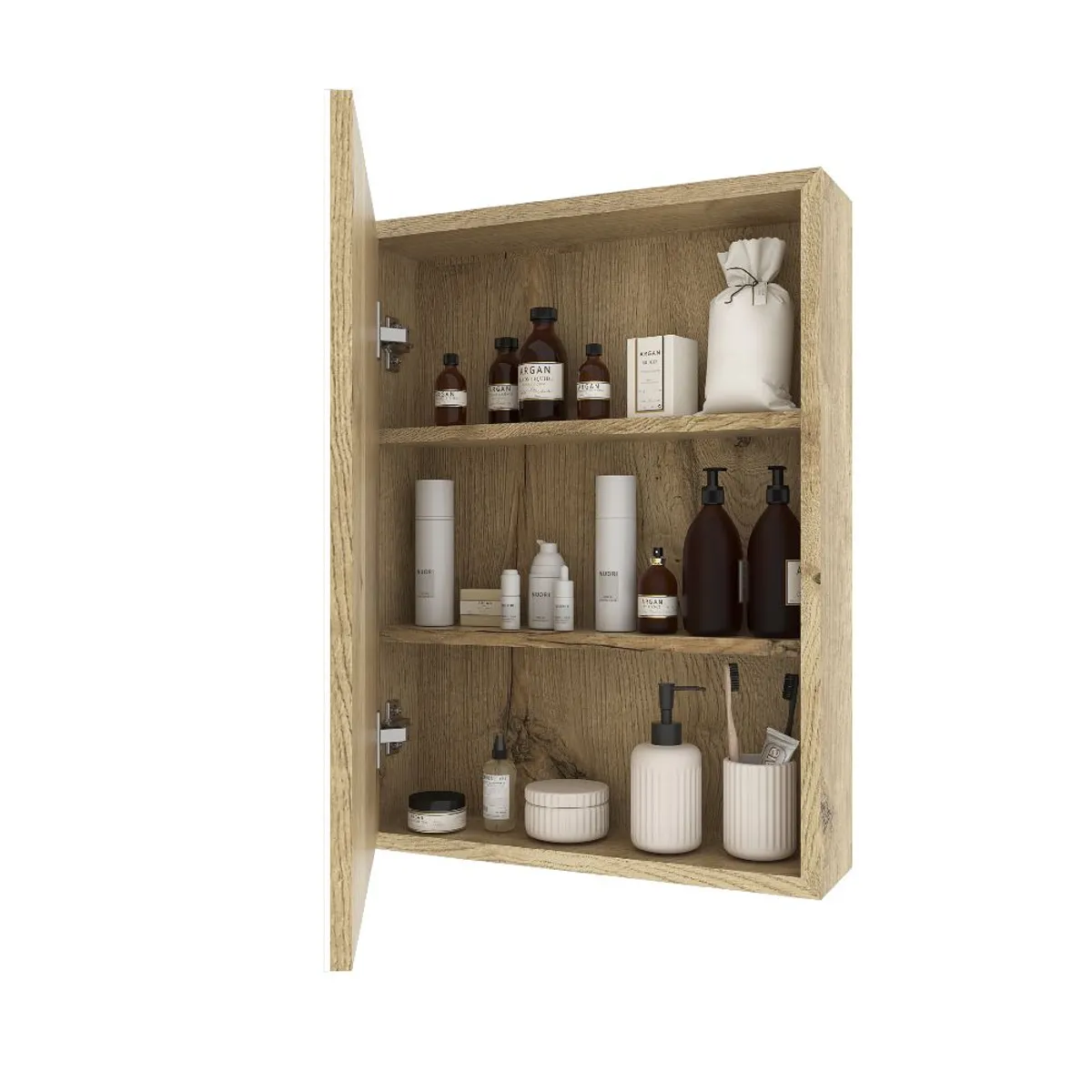 LUCANAS FURNITURE - Espejo Repisa de Baño Marco Beige