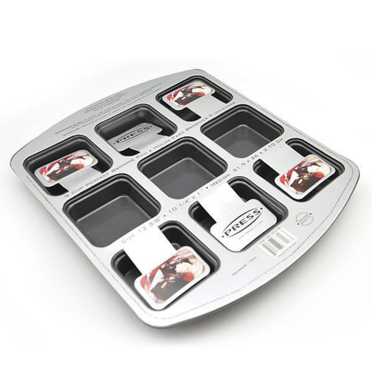  - Molde para Brownie 9 unidades 31.5x26x2.7cm