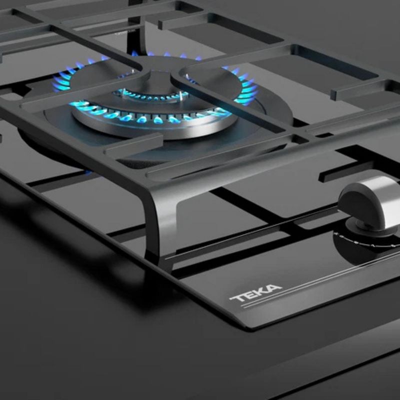 TEKA - Encimera Teka a Gas 1 Quemador 30cm ExactFlame GZC 31330 XBN Negro
