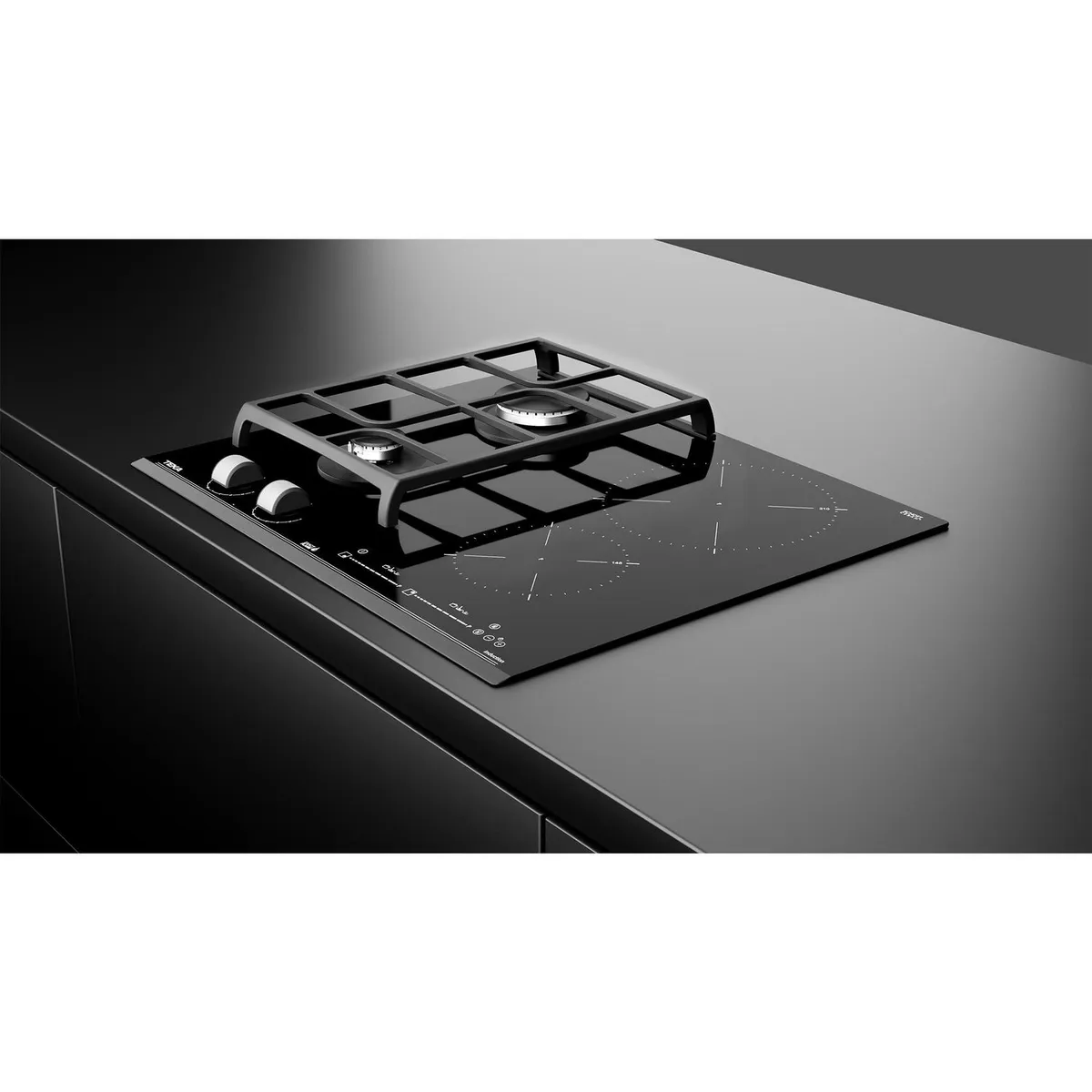 TEKA - Cocina Mixta Empotrable Teka de Inducción 4 Quemadores HYBRID JZC 64322 ABB BK Negro