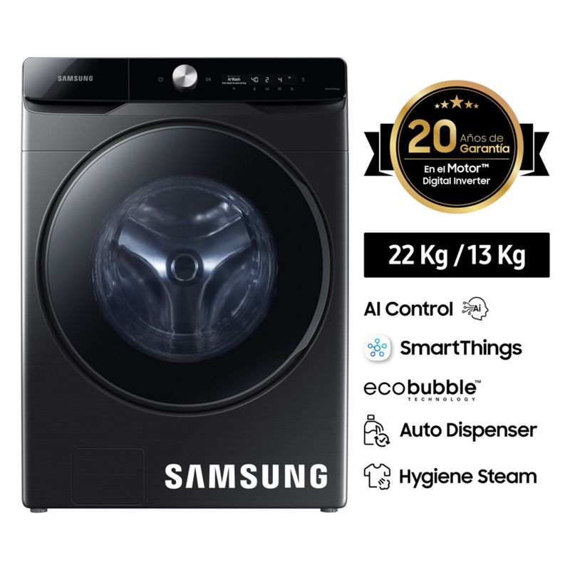 SAMSUNG - Lavaseca Samsung 22/13 Kg WD22T6500GV/PE