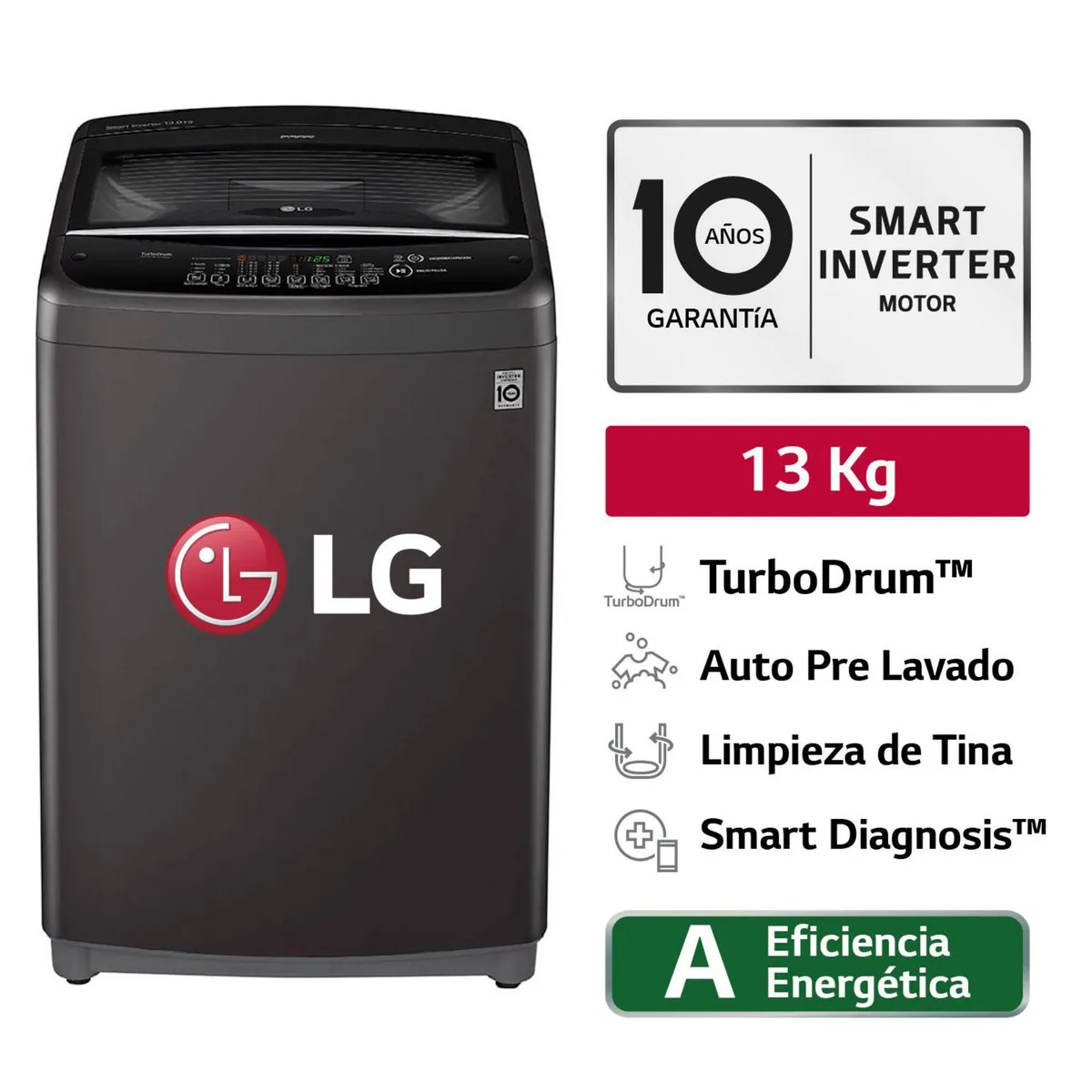 LG - Lavadora Lg WT13BSB 13 Kg