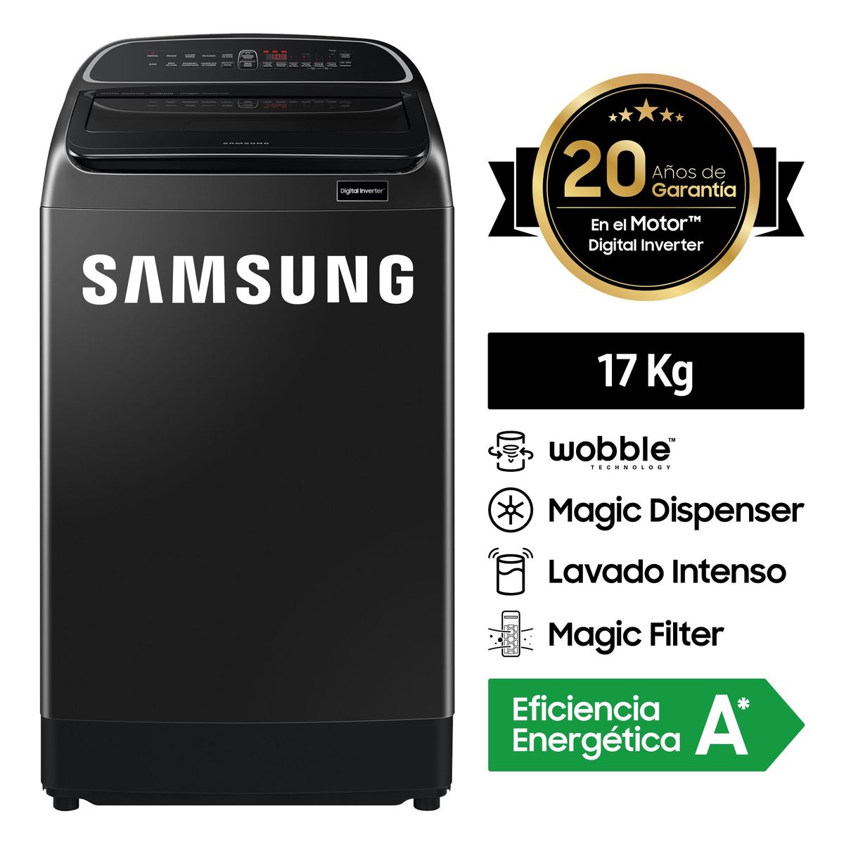 SAMSUNG - Lavadora Samsung WA17T6260BV/PE 17 Kg
