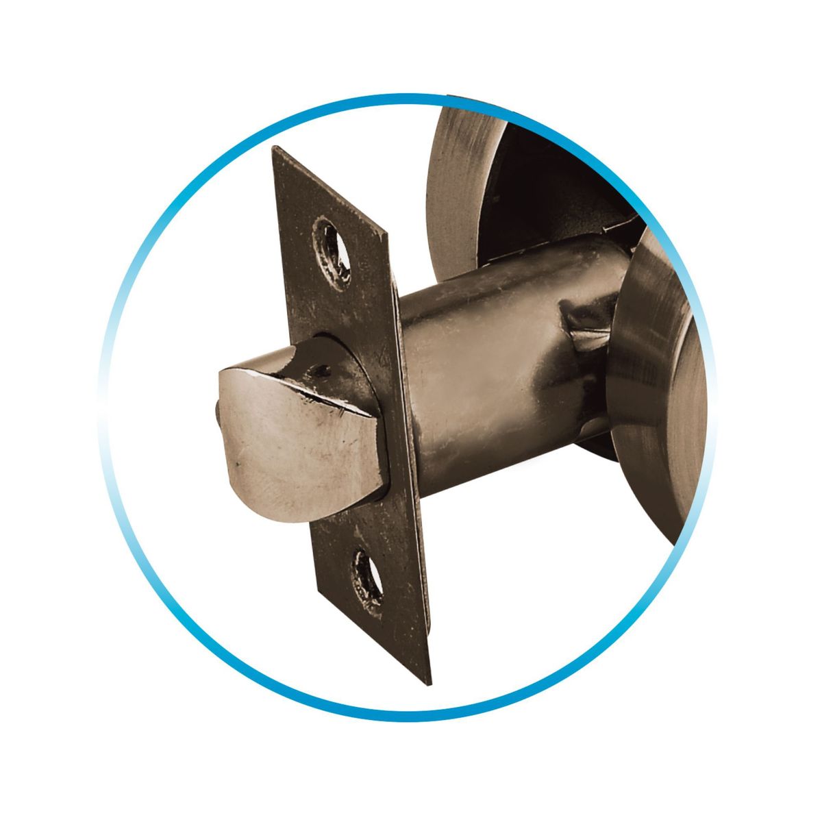 TRAVEX - Cerradura de Manija Dormitorio Ivana Bronce Antiguo