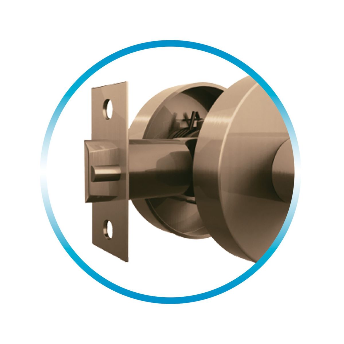 TRAVEX - Cerradura de Manija Dormitorio Rhonda Bronce Antiguo