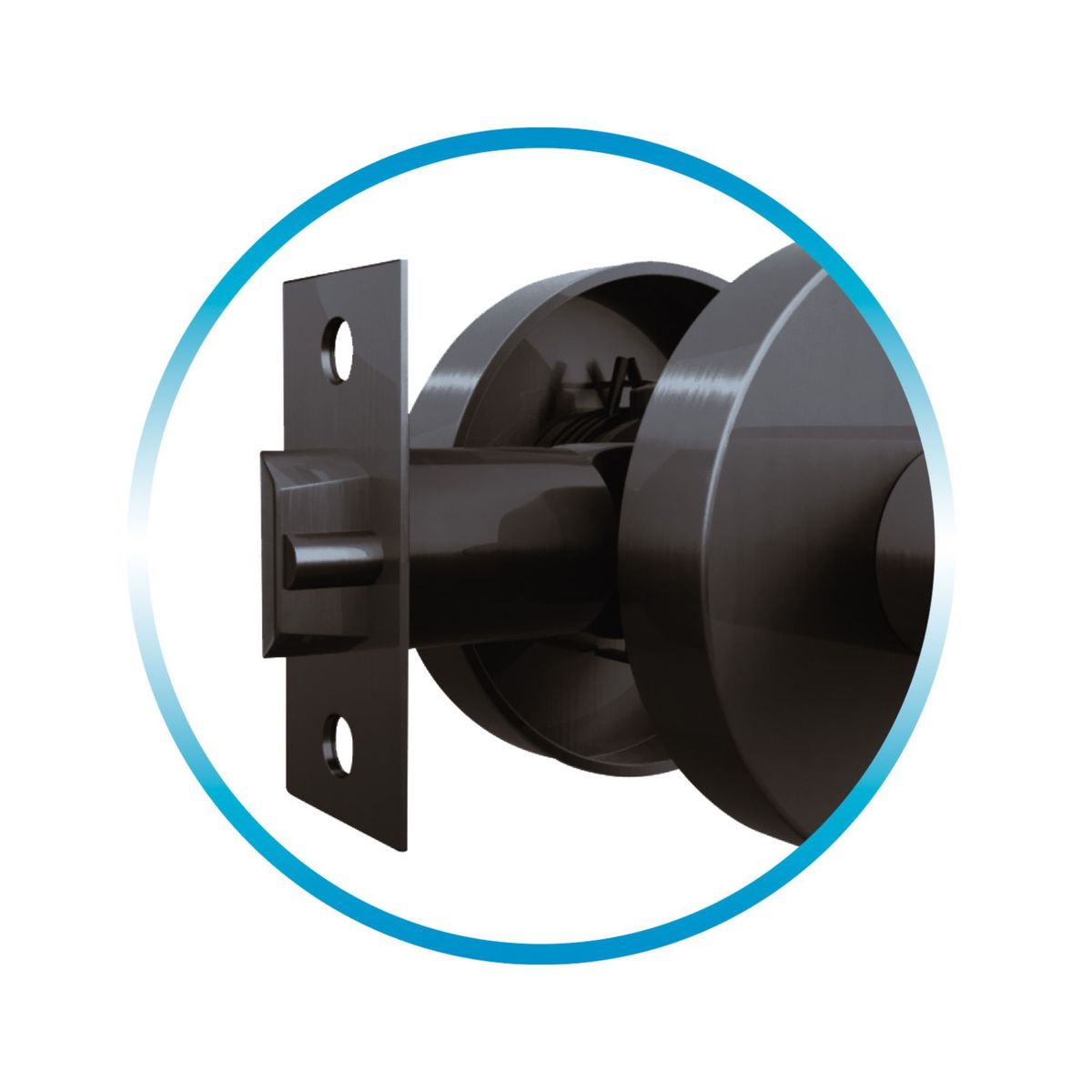 TRAVEX - Cerradura de Manija Dormitorio Rhonda Bronce Quemado