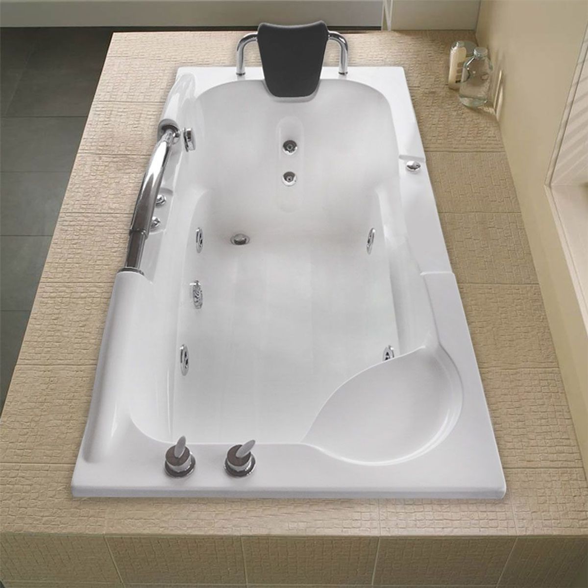 CUBA&SPA - Tina Hidromasaje Rectangular Athenea Ejecutiva 169x85cm Blanca